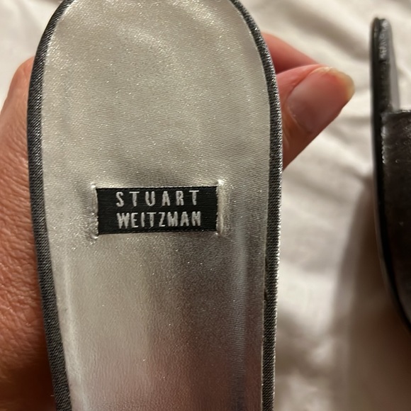 Stuart Weitzman pewter metallic slides - Picture 7 of 7